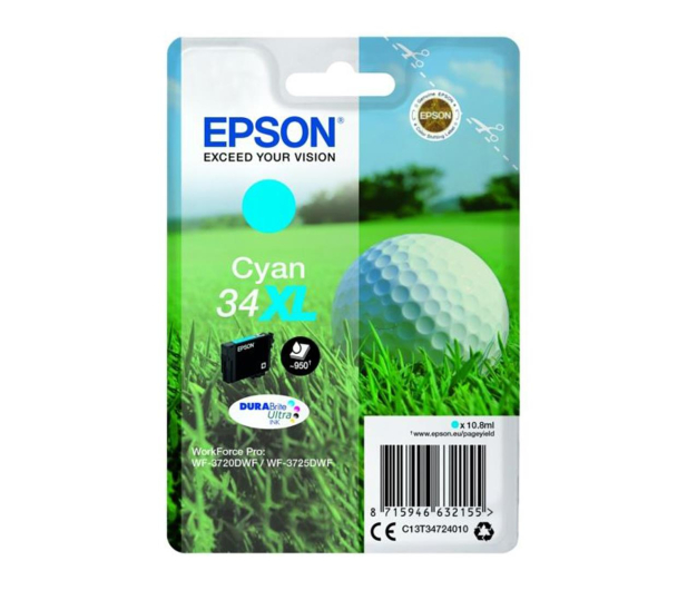 EPSON 34XLC Cyan 950str. C13T34724010 - 367030 - zdjęcie
